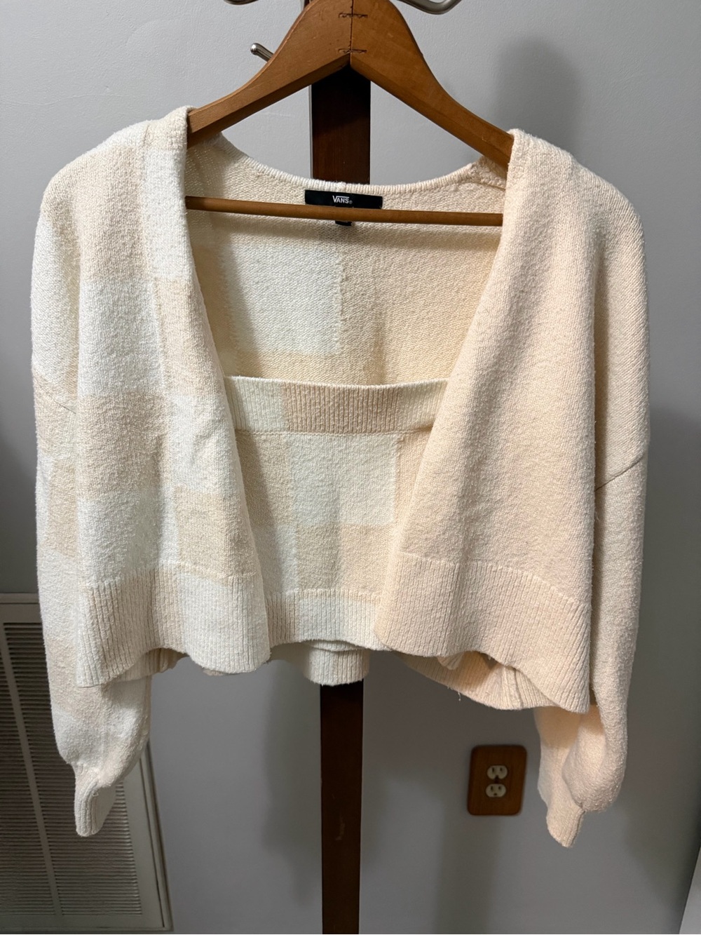 Vans Checkered Sweater Tank & Cardigan